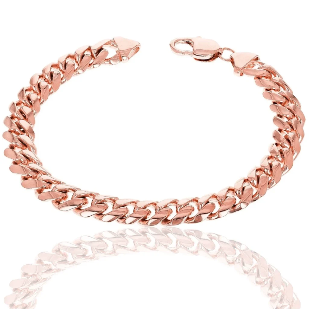 14k Rose Gold Miami Cuban Bracelet — 8 in, 53 Grams