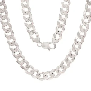 14k White Gold Curb Cuban Chain — 24 in, 50 Grams