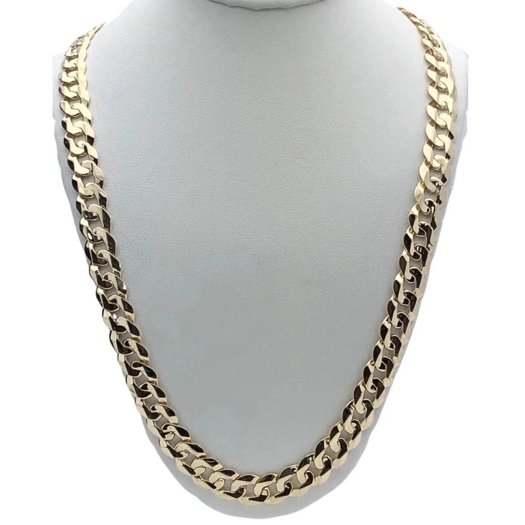 14k Yellow Gold Curb Cuban Chain — 20 in, 42.5 Grams