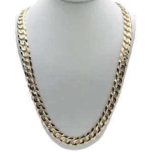 14k Yellow Gold Curb Cuban Chain — 20 in, 42.5 Grams